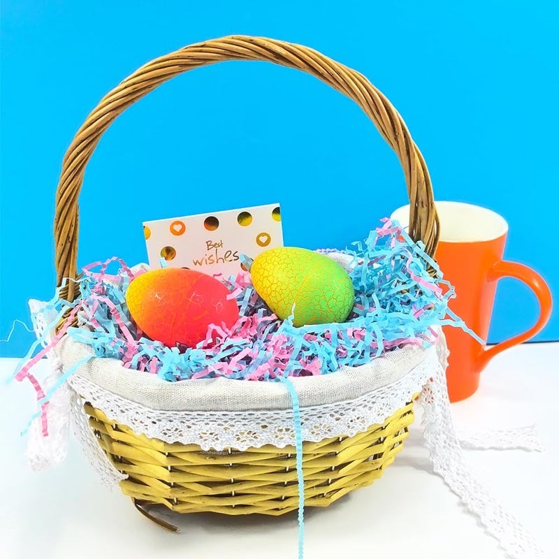 Amsthow Basket Filler Pink and Blue Crinkle Paper 1/2 LB Gift Box Basket Wrap Cut Shredded Raffia Grass Stuffing for Boy or Girl Box Birthday Decoration Filling - Image 5